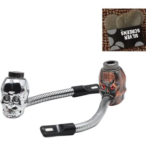 Fashion Light Skull Tobacco Pipe Jamaica Tobacco Smoking Pipes Gift Smoke Detectors Grinder Combustion piece gift