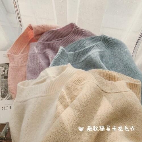 Fashion Basic Solid Color Irregular Soft Sweater Pullovers Womens Winter Elegant Loose O-neck Bottoming Coat Korean Streetwear