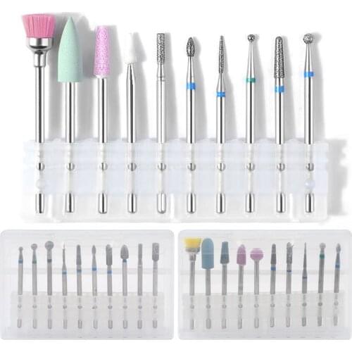 Nail Drill Bit Set Nail Files Electric Machine for Manicure Rotate Burr Polishing Tools Cutters Manicure Accessory Nail Art Bits