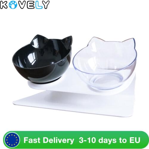 Non-slip Cat Bowls Double Pet Bowls With Raised Stand Pet Food and Water Bowls For Cats Dogs Feeders Pet Products Cat Bowl