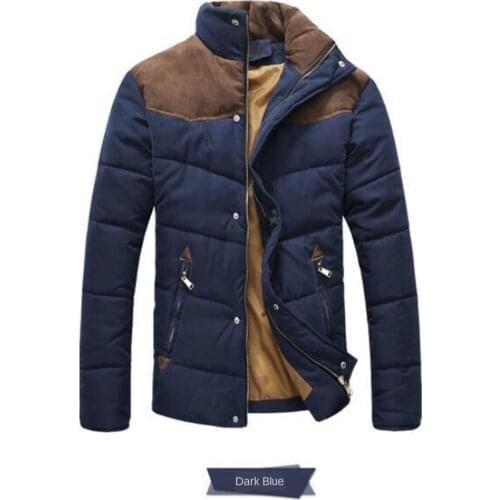 New Mens Basic Jackets Solid Winter Jacket Men Casual Parkas Windbreaker Men Thermal Coats Slim Fit Thick Warm Mens Coat Stand