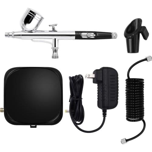 PINKIOU Airbrush Makeup Kit With Compressor Pro 0.3mm Portable Air Brush For Body Paint Art Nail Cake Decoration Spray Gun