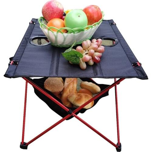 Portable Foldable Table Lightweight Camping Outdoor Furniture Table Picnic Aluminium Alloy Ultra-light Folding Desk for Camp