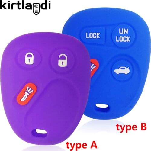 Silicone Car Key Cover Holder Case for Hummer H2 2005 for Chevrolet Allero Trailblazer 2k4 3 4 Buttons Remote Keychain Shell Fob