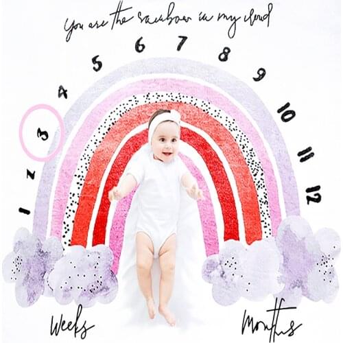 Cute Newborn Baby 12 Months Infant Monthly Milestone Background Blanket Photo Props Mats Cloth Home DIY Photography Accessories