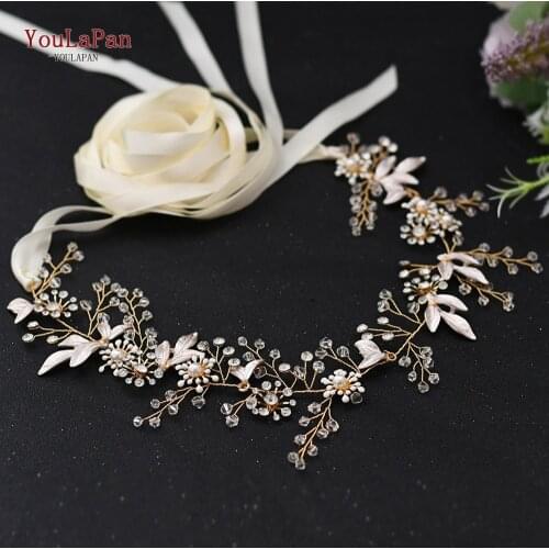 TOPQUEEN SH294 Rose Gold Wedding Crystal Belt Pink Flower Sash Rhinestone Ribbon Belts Satin Sash with Bow Womens Sash Belt