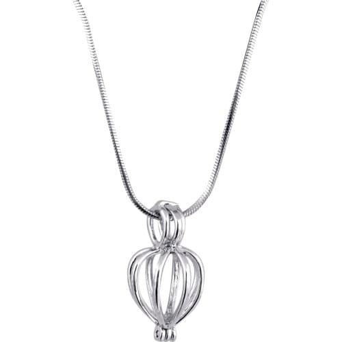 High quality manufacturer balloon jewelry silver pearl cage pendant Christmas Valentines day GIFT P2