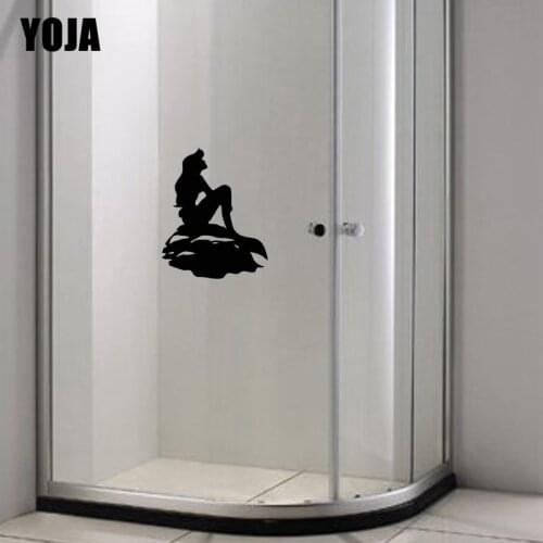 YOJA 30x24.6CM Cute Mermaid Bathroom Decal Kitchen Bedroom Wall Sticker G2-0081