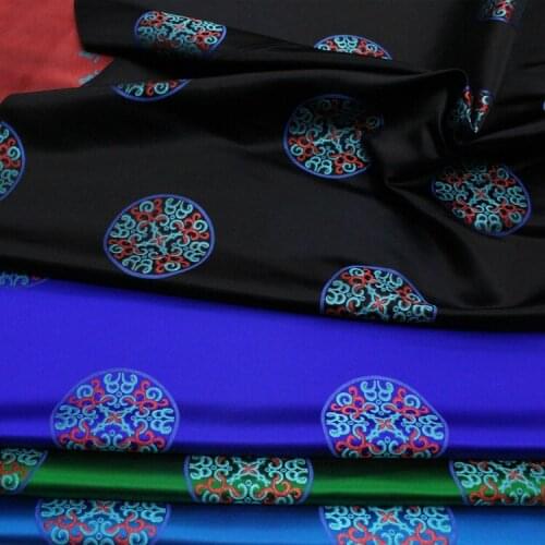 Width 29'' Chinese Style Jacquard Brocade Fabric By The Half Yard For Tang Costume Mongolian Robe Pillow Material