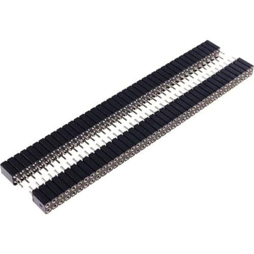 10pcs 2X40 pin Dual Row Round Female Pin Header 80 Pin Socket Round 2.54 mm Pitch Insulator 7.0mm Strip Socket 0.1 Grid