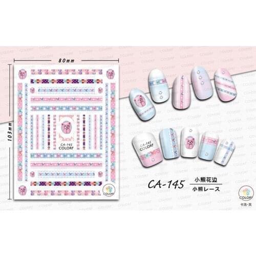 10PCS CA145-162 embroidery nail art sticker