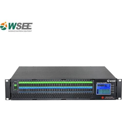 2 U high power Erbium Ytterbium optical fiber amplifier32 ports 23dBm with WDM for promotion