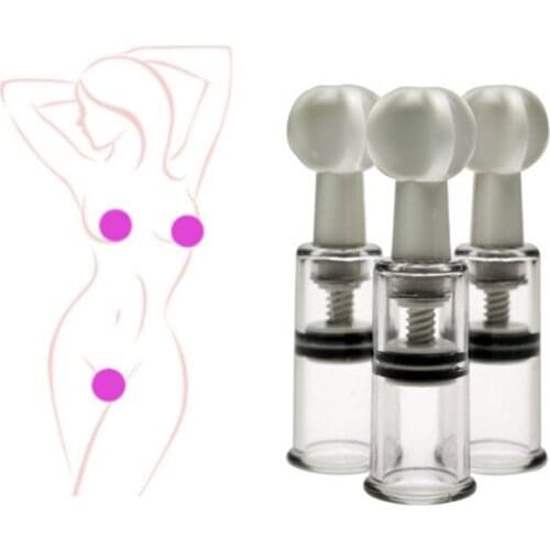 3pcs/Lot Breast Nipple Sucker Clitoris Massager Nipple Clamps Pump Breast Enlarger Sex Adults Toys Accessory For Women