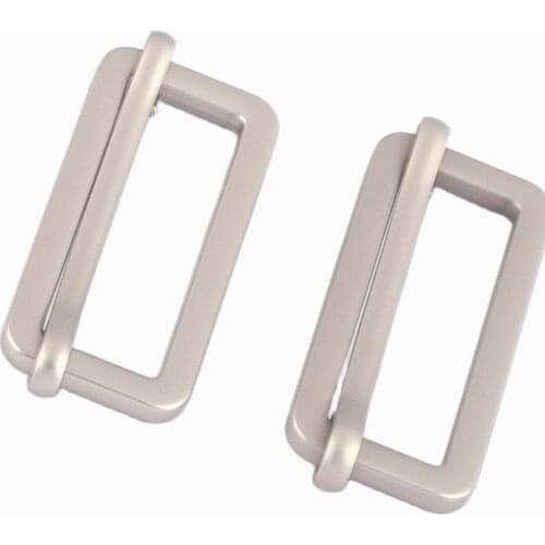 Silver Adjuster buckle Center Bar Buckle 4pcs 30mm Slide Buckle suspender adjustable slide buckle slide adjusters Movable Center
