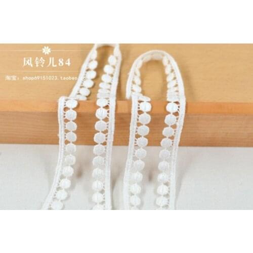 5 Meters Free Shipping 1.3cm New Costume Decor Trimming Embroidery Sew DIY Craft White Lace Trim
