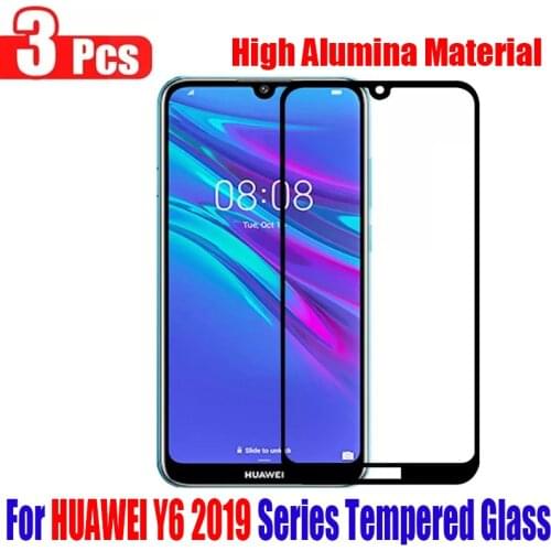 9D 3Pcs Tempered Glass For HUAWEI Y6 Y6Pro Y6s 2019 Screen Protector For HUAWEI MRD-LX2 Y6 Y6Pro Y6s 2019 Full Cover Glass