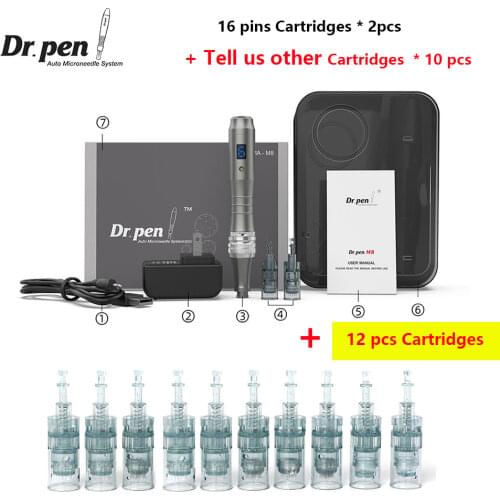 Dr Pen Ultima M8-C 6-level Wired Electric Professional Derma pen Drag Nano Skin Care Facial Beauty Mts Tattoo Makeup Tools