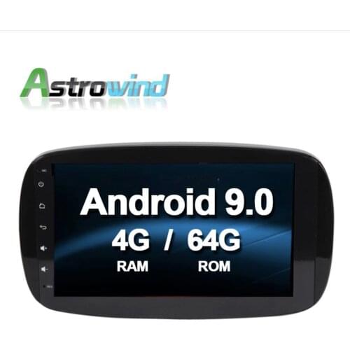 9 inch 6 Core 4G RAM 64G ROM Android 9.0 Car DVD Player GPS Navigation System Radio Media for Mercedes-Benz Smart Fortwo 2016