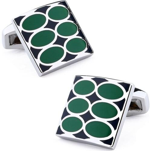 Brand Hawson Fashion Enamel Cufflinks for mens Luxury Top Quality with Box