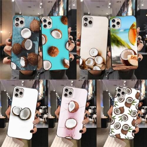 Fruit Coconut Phone Case For iphone 12 11 Pro Max Mini XS Max 8 7 6 6S Plus X 5S SE 2020 XR cover