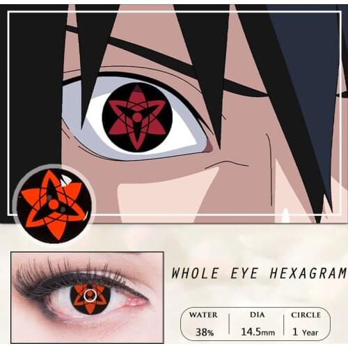 Color Contact Lenses Sharingan contact lense Anime Cosplay for Uchiha Hatake Sasuke Kakashi Colored Contact Lenses for eyes/Pair