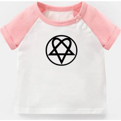 The Police HIM and The Police Coming to Rock Band Newborn Baby T-shirts Toddler Graphic Raglan Color Short Sleeve Tee Tops