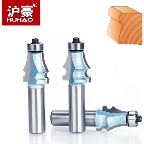 HUHAO 1pc 1/2" Shank Drawing Line With Bearing Router Bit For Wood Industrial Grade Woodworking Tool Endmill Milling Cutter