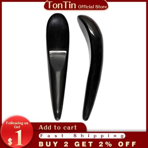 Good quality Massage Dian Xue Guasha Cone Scrapping Plate 100% Buffalo Horn 14-16cm 2pcs/lot