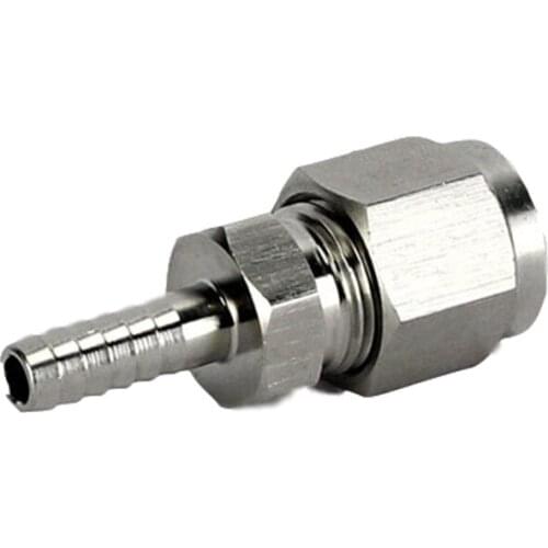 8MM STAINLESS COMPRESSION FITTING TO 6MM BARB