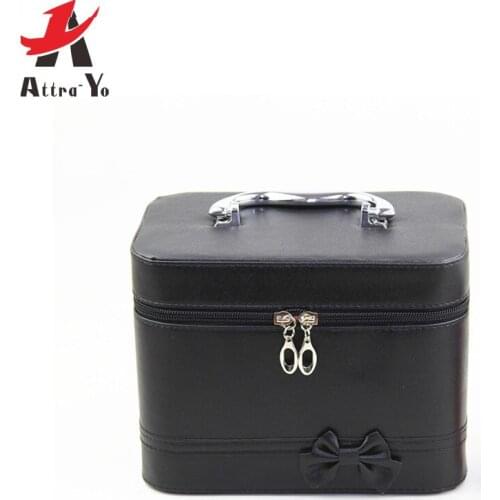 ATTRA-YO Makeup Bag Women Cosmetic Bag Korean Bow Case Mobile Large Capacity Waterproof Travel Storage Gift Fashion A3691ay2