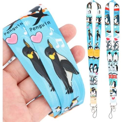 DZ2287 Penguin Cute Lanyard for Key Neck Strap lanyard Card ID Badge Holder Key Chain Key Holder Hang Rope Keyrings Accessories