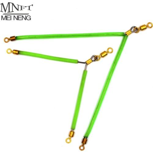 MNFT 6Pcs Luminous Stainless Steel Anti Tangle Booms With Swivel Hook Lure Connector Supplies Sea /Boat Fishing Tackle