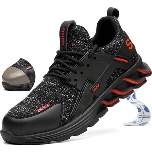 Fashion Work Boots European Standard Steel Toe Cap Smash-Proof And Puncture-Proof Work Shoes Lightweight Breathable Safety Shoes