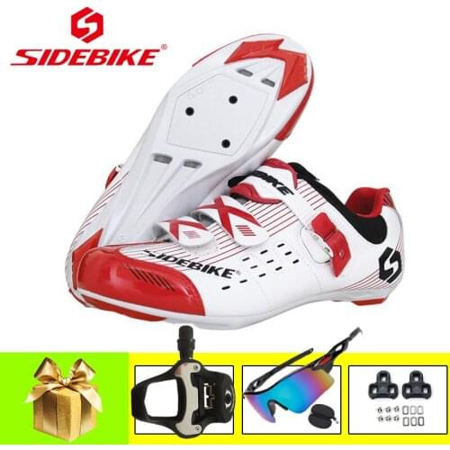 SIDEBIKE road cycling shoes for men ultralight bicycle sneakers add SPD-SL self-locking professional outdoor riding bike shoes