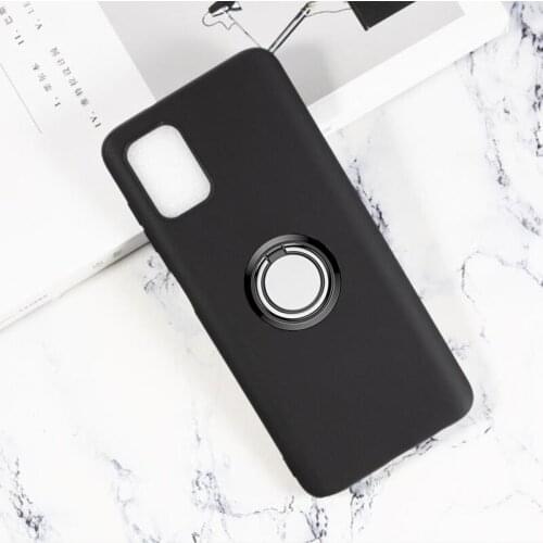 For Motorola Moto G Stylus 2021 XT2115 6.8" Back Ring Holder Bracket TPU Soft Silicone Phone protect Case Anti falling shell