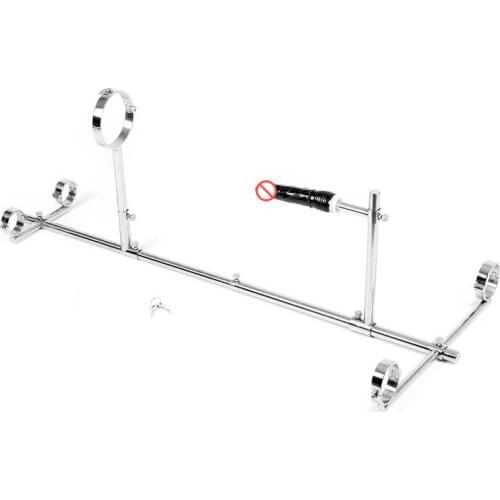 New Stainless Steel Bondage Frame Dog Slaves BDSM Devices Handcuffs Shackles Fetter Anklet Cuff Neck Ring Collar Dildo Sex Toy