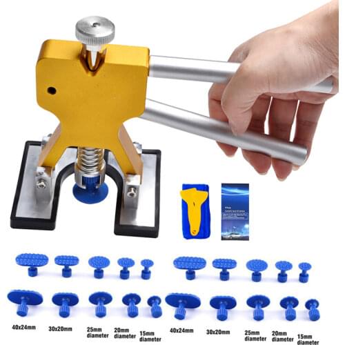 New Universal Automotive Paintless Car Body Dent Removal Tool Auto Puller Repair Dent Lifter Tools with 20Pcs Tabs Accessories