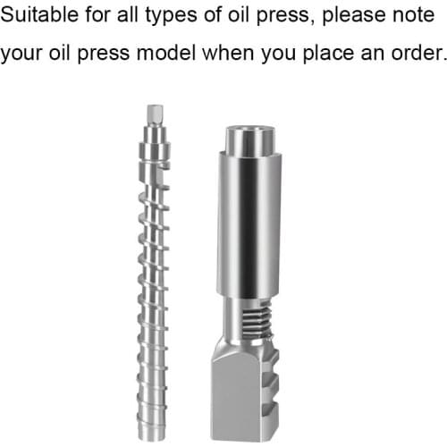 A Pair Oil Press Accessories pressing chamber And pressing rod Squeezing screw and bar stainless steel Component