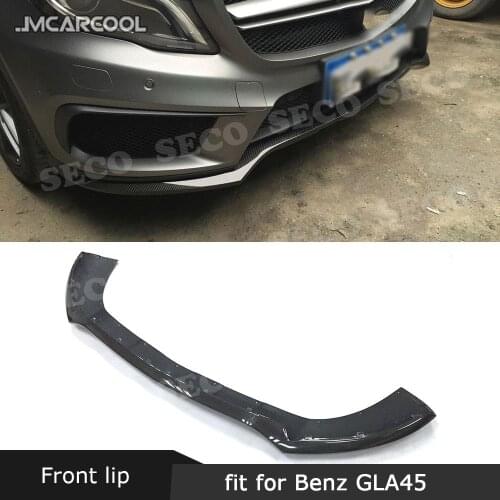 Carbon Fiber Car Racing Front Lip Bumper Spoiler for Mercedes Benz GLA X156 GLA45 2015 2016 2017 2018