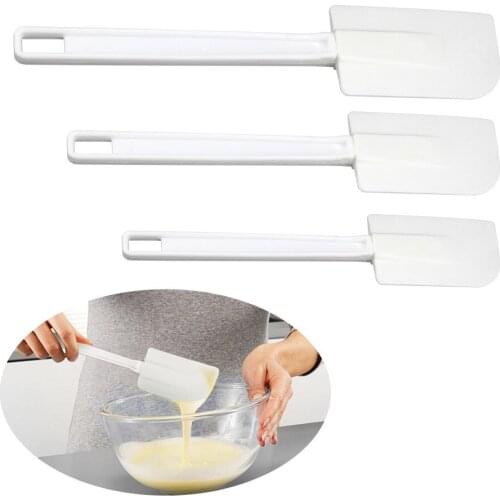 3 Style Cake Spatula Plastic handle and Non Stick Rubber Silicone Spatula Baking Tools Kitchen Cooking Baking Spatulas Cake De