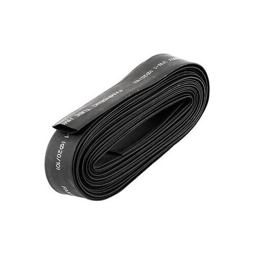 10M 33Ft 20mm Dia Ratio 2:1 Polyolefin Heat Shrinking Shrinkable Tubing Black