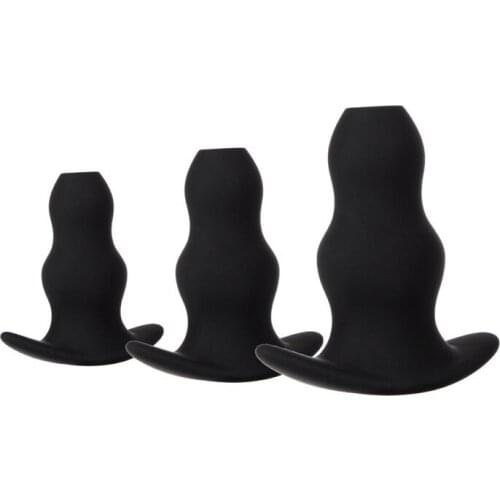 Silicone Butt Anal Plug Masturbation Anus Dilator Hollow G-point Stimulation Massage Unisex Sex Stopper Adult Goods Sex Toys