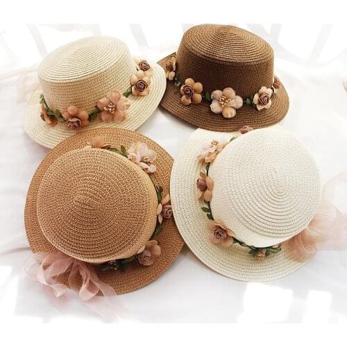 2021 New Parent-child Summer Beach Summer Hat Sun Hats Straw Sombreros De Sol for Women Chapeau Paille Gorro Sol Zonnehoed Baby