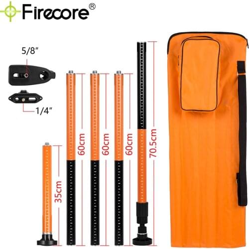 FIRECORE Laser Extend Telescoping Pole With 1/4"and 5/8" Interface Mount Ceiling Leveling Rod For Laser level