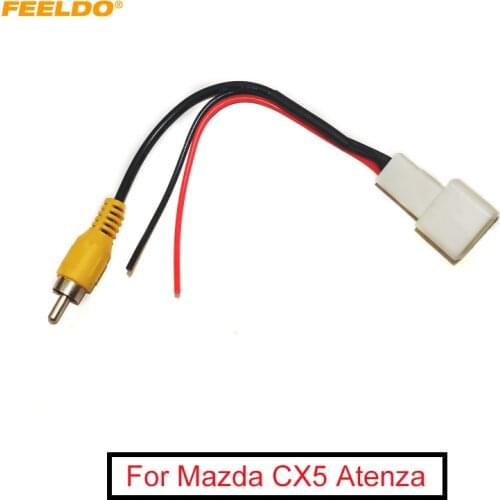 FEELDO Car Parking Rear Camera Video Plug Converter Cable For Mazda CX5 Atenza Parking Reverse Wire Adapter