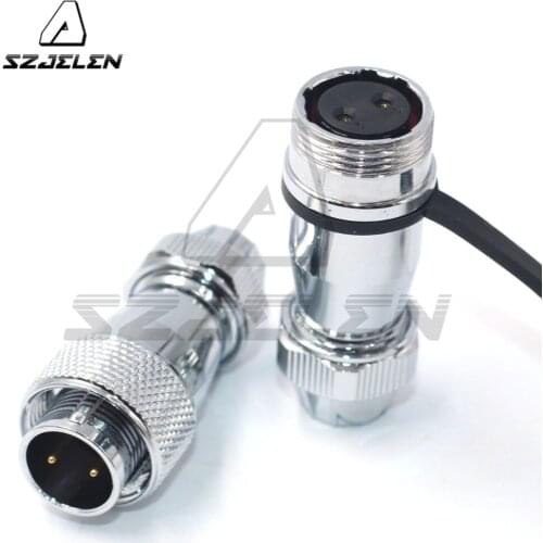 WF16 IP67 2pin Waterproof connectors, 2-pin Power Industrial wire connector, 2pin connector socket and plug