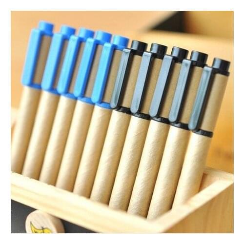 3pcs South Korea Stationery Wholesale Department Write minimalist environment neutral Gel Pen kraft paper shell creative 0.5mm