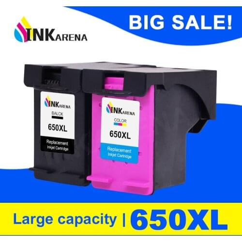 INKARENA Remanufactured Ink Cartridge Replacement for HP 650 650XL Black Tri-color 1015 1515 2515 2545 2645 3515 Refill Printer