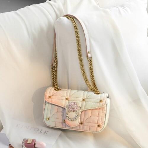 Women Shoulder Bags Luxury Crystal Women Handbags Party Wedding Purse 2020 New Ladies Fashion Metal Chain Small Crossbody Bags