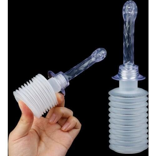 1PCS Enema Rectal Syringe Vaginal Rinse Plug Anal Vaginal Shower Cleaner Sprayer Disposable Medical Anal Cleaner Adult Anal Toy